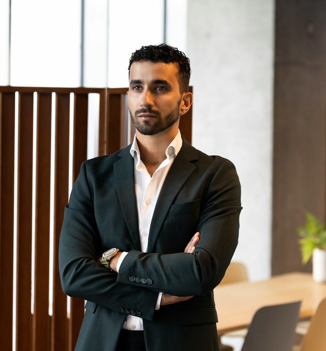 Professional Belgian man in business suit